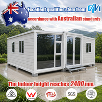 Maison Modulaire Moderne Personnalisée 20ft 40ft Norme AU, 2, 3 ou 4 Chambres, Maisonnette Portable Extensible en Conteneur