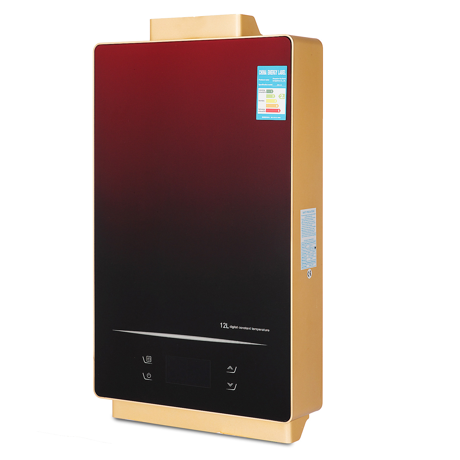 Новый дизайн, бытовой газовый водонагреватель, 12 л