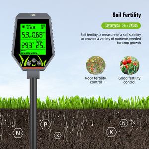 Moniteur numérique des nutriments et de l'humidité <span class=keywords><strong>du</strong></span> sol pour jardin domestique, testeur numérique <span class=keywords><strong>du</strong></span> sol 6-en-1 pour le pH, la fertilité, la température, la luminosité <span class=keywords><strong>du</strong></span> soleil et l'humidité - Product Image 3