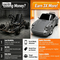 Go Kart Listrik 72V 2500W 80KM/Jam Dua Kursi Kendaraan Balap Keluarga Suspensi Double Wishbone untuk Anak-anak dan Dewasa