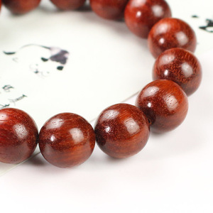 Blood Sandalwood <b>Bracelet</b> 15mm Round <b>Beads</b> Single Strand Ethnic Style For <b>Men</b> And Women - Product Image 2
