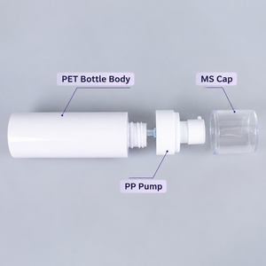 Botella de Plástico PET de 100 ml para Cosméticos, Color Blanco Premium, con Bomba Dosificadora, para Lociones Hidratantes, Tónicos Faciales y Cuidado de la <span class=keywords><strong>Piel</strong></span> - Product Image 3