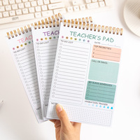 Bloc-notes spirale A5 pour professeur avec calendrier de cours, liste de tâches quotidiennes et suivi d'hydratation – Cadeau idéal pour les éducateurs