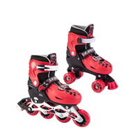 Patins à roulettes convertibles pour l'extérieur, à roues en PU et châssis en aluminium, 2 en 1