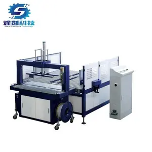 Fully Automatic Corrugated Cardboard Box Strapping Bundling Machine For Sale