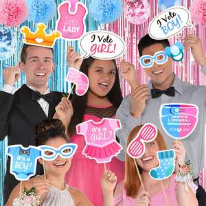 Kit de Décorations pour Révélation de Sexe, Fournitures de Fête avec Ballon de 36 Pouces, Ballon en Aluminium Garçon ou Fille, Pompons en Papier, Nappe, Accessoires Photo - Product Image 5