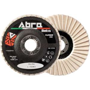 ABRA BETA - AB001170104 Disques à lamelles en feutre avec support en fibre de verre et profil plat (multi-pack) - EAN 8020935701294 ABRASIVES - Product Image 1