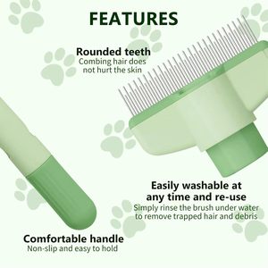 Brosse de toilettage pour animaux à aiguilles en acier inoxydable, à usage unique, pour chats à poils longs, brosse de nettoyage innovante - Product Image 4