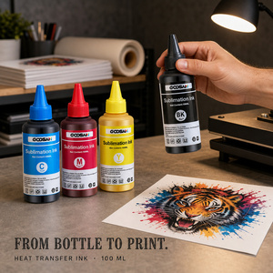 Tinta de Recarga para Sublimación CMYK LC LM de 70ML 100ML, Tinta de Transferencia Térmica de Escritorio para Epson EcoTank L8050 L3250 - Product Image 1