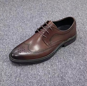 Chaussures habillées pour hommes en cuir véritable, imperméables, antidérapantes, légères, à bout fermé, style Evergreen, pour le bureau et les mariages - Product Image 6