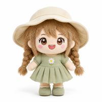 Poupée en peluche mignonne de style pastoral pour fille, personnalisable OEM, vente en gros, cadeau promotionnel, fourniture en vrac, cadeau de fête pour enfants, certifiée CE, pour tous les âges