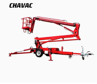 Grúa Plegable de 16 m Montada en Remolque, Equipo de Elevación Móvil para Construcción con Certificación CE, ¡Oferta!