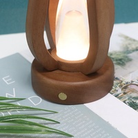 Lampe de nuit LED portable en verre et bois RGB, rechargeable par USB, lampe de chevet en acrylique, variateur tactile, lampe de nuit pour enfants