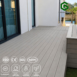 Plancher extérieur en <span class=keywords><strong>teck</strong></span> foncé <span class=keywords><strong>massif</strong></span> gaufré Terrasse en <span class=keywords><strong>bois</strong></span> composite Interlocking Co Extrusion WPC Planche <span class=keywords><strong>de</strong></span> terrasse pour parc - Product Image 1