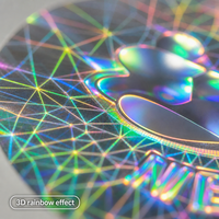 Özel Logo Güvenlik Hologram Etiketi 3D Gökkuşağı Sahteciliğe Karşı Marka Koruma Etiketi Toptan Satış