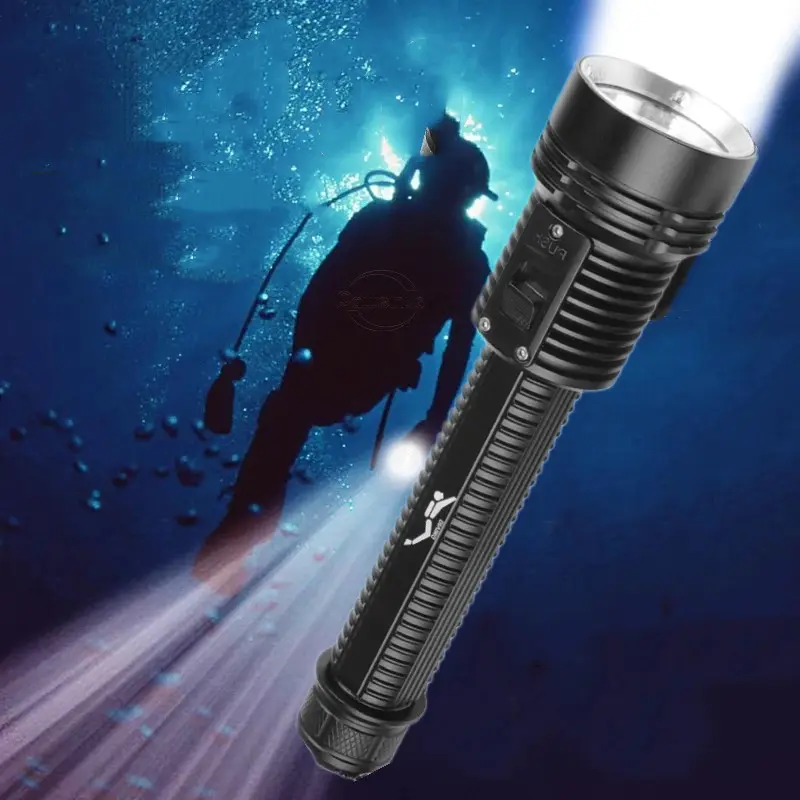 Linternas Led de buceo de alta potencia T40, potente linterna subacuática IPX8, profesional, 500M, novedad