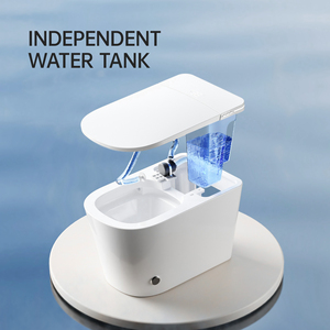 Watermark Europa EE. UU. Washdown Siphonic Inodoro Estilo moderno Asiento montado en el piso Calefacción Bidé Inodoro inteligente Inodoro Wc inteligente - Product Image 2