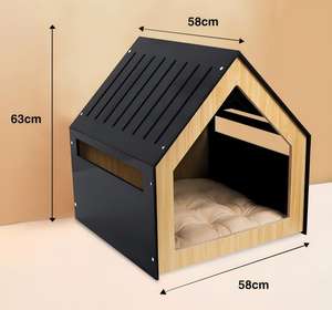 Nouvelle Cage Écologique Détachable pour Animaux de Compagnie, Motif Bois, Fermeture Auto-agrippante, Idéale pour Chats de Petites et Moyennes Races, Forme Carrée - Product Image 6