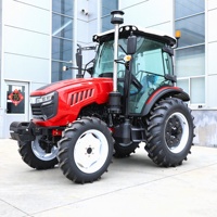 Traktor Mini 75HP 4WD Mesin Pertanian Peralatan Bajak Pertanian Traktor Roda Pertanian Traktor Pertanian Diesel