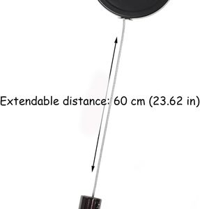 Sangle de téléphone rétractable antivol robuste avec cordon anti-perte pour téléphone portable, mousqueton de sécurité et attache en acier - Product Image 3