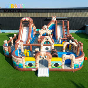 Château gonflable professionnel en PVC pour chiots, grand château de saut avec toboggan pour location événementielle - Product Image 3