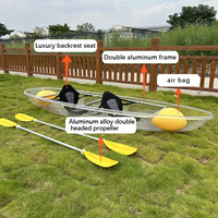 Kayak professionnel transparent à fond double de 8 mm et 336 cm pour les activités commerciales en milieu insulaire