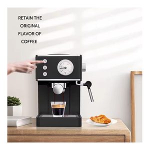 Máquina de café a presión semiautomática italiana, máquina de café expreso pequeña para el hogar, máquina de espuma de leche a vapor, <span class=keywords><strong>Cafetera</strong></span> portátil - Product Image 4
