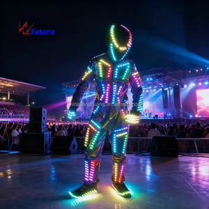 Costume LED Lumineux Super Time Warrior, Combinaison Unisexe pour Adulte, Idéal pour Halloween, Cosplay et Spectacles Scéniques - Product Image 1