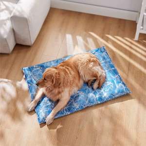 ZYZPET <span class=keywords><strong>Dog</strong></span> <span class=keywords><strong>Cooling</strong></span> Mat Water Pet <span class=keywords><strong>Cooling</strong></span> Pad, Durable <span class=keywords><strong>Cooling</strong></span> <span class=keywords><strong>Dog</strong></span> Bed Mats para Blue Ocean Design 44X32 Inch Animal Everyday - Product Image 6