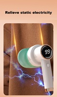 Rasoir anti-bouloches 3-en-1 rechargeable USB avec rouleau adhésif manuel et lame à 6 feuilles pour vêtements