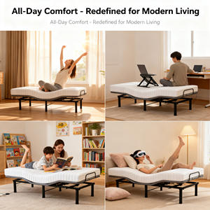 إطار سرير كهربائي حديث كبير قابل للتعديل بالجملة مع وظيفة رفع بالتحكم عن بعد لغرف الفنادق والمستشفيات - Product Image 3