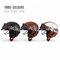 Casque demi-coque de style japonais classique avec lunettes, en ABS, tailles M-XXL, équipement de sécurité pour motards et cyclistes toutes saisons