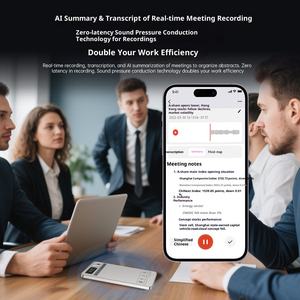 Enregistreur vocal IA à écran tactile couleur avec <span class=keywords><strong>abonnement</strong></span> gratuit, ChatGPT, prise de notes pour les réunions, 64 Go, enregistrement 36h, bouton de démarrage - Product Image 4