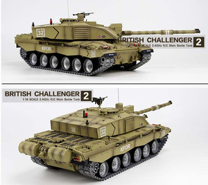 Modèle de char de combat principal <span class=keywords><strong>Challenger</strong></span> <span class=keywords><strong>2</strong></span> britannique à grande échelle, version 1/16, télécommandé <span class=keywords><strong>2</strong></span>.4G, avec fonctions de fumée, de tir et de son - Product Image 2