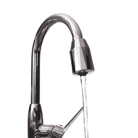 Adaptateur d'eau Robinet automatique à capteur Robinet de lavabo Robinet intelligent à capteur KF180 Cuisine Contrôle de l'eau en plastique ABS Plastique chromé Moderne
