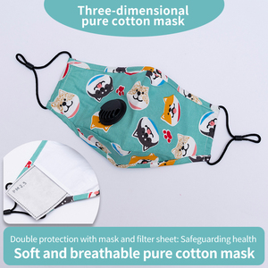 Máscara Facial de Algodón 3D Reutilizable con Diseño de Dibujos Animados de Perros, Transpirable, Lavable, Orgánica, para Fiestas de Cumpleaños, Impresión Personalizada, Éxito de Ventas 2025 - Product Image 1