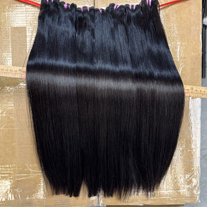 Extensions de cheveux humains vierges de qualité supérieure, lisses et raides, cuticules alignées, sans nœuds, sans perte de cheveux - Product Image 2