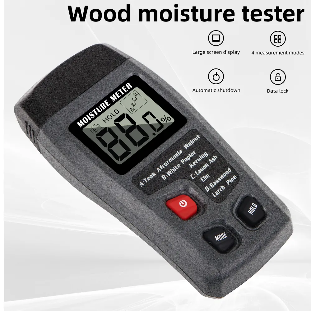 Large LCD Display Industrial Moisture Testing Meter Moisture Meters Digital Wood Humidity Tester