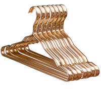 Cintre en métal de luxe rose doré robuste pour vêtements, vente en gros, best-seller