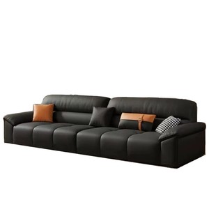 Sofá de Cuero Genuino Mibo Furniture, Piel de Vacuno de Primera Calidad, Tres Plazas, Estilo Moderno y Lujoso para Sala de Estar - Product Image 4