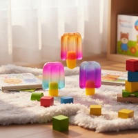 Jouet anti-stress souple en caoutchouc en forme de bâtonnet de crème glacée pour enfants de 3 ans et plus, unisexe, pour l'exportation
