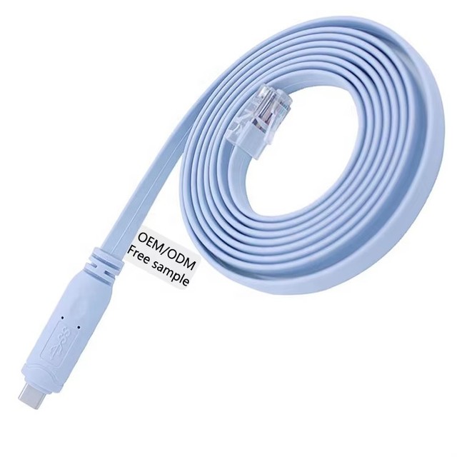 Plug and Play 6FT USB Type-C to RJ45 Console Cable with TPE Material and Pure Copper Conductor for Computer Router Switch