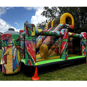 Castillo inflable para niños, gran casa de brinco inflable para exteriores, parque infantil inflable con tobogán. - Product Image 6