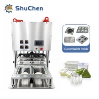 Scelleuse thermique économique Shuchen 1-en-2 pour plats à emporter, boissons, sauces, snacks, plats préparés, scellage de films en aluminium