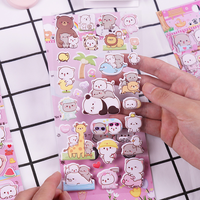 Pegatinas de dibujos animados Kawaii, decoración de papel 3D para portátil, equipaje, burbujas hinchables