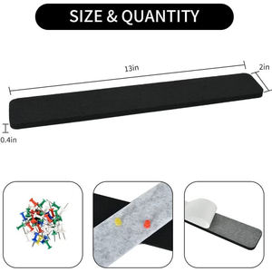 Tiras de barra de tablero de <span class=keywords><strong>corcho</strong></span> <span class=keywords><strong>autoadhesivo</strong></span> para notas Pastebin en tablero de mensajes, tablero de pines de fieltro para uso de boletines, 8 Uds. - Product Image 2