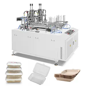 Máquina descartável para fazer lancheira de papel Kraft, máquina de espuma para arroz e fast food