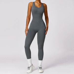 Tuta intera da yoga senza cuciture da donna con logo personalizzato CIYING, body sportivo senza schienale, tuta intera modellante per il sollevamento dei glutei, tuta intera da allenamento per la <span class=keywords><strong>palestra</strong></span>. - Product Image 2