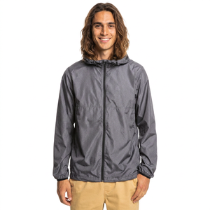 Customized Thin Winter Jacket for Men Quality Windbreaker with Zipper Top Design New Season Hot Sale <b>Canvas</b> Fabric - Product Image 1