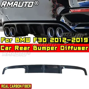F30 Rear Bumper Lip Real Carbon Fibe MP Style Car Bumper Diffuser Body Kit <b>Splitter</b> for BMW F30 2012-2019 Car Accessories - Product Image 2